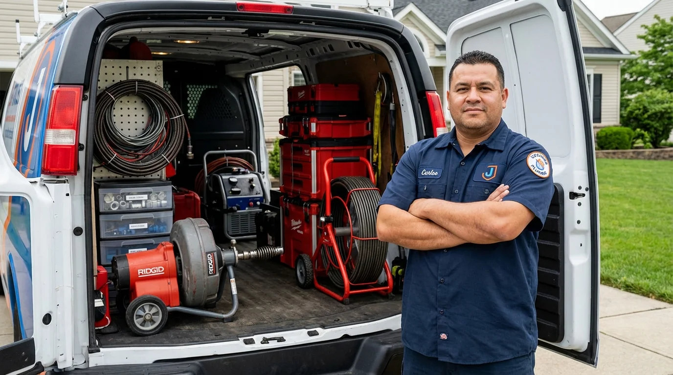Professional drain cleaning equipment and Johns Plumbing LLC plumber in Early